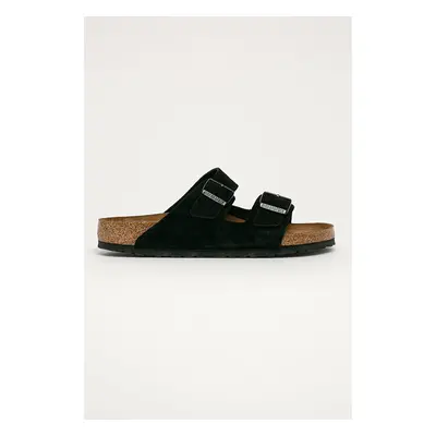 Semišové pantofle Birkenstock Arizona pánské, černá barva 84010956