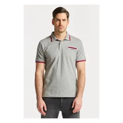 POLOKOŠILE GANT 3-COL TIPPING SOLID SS PIQUE GREY MELANGE 76936471