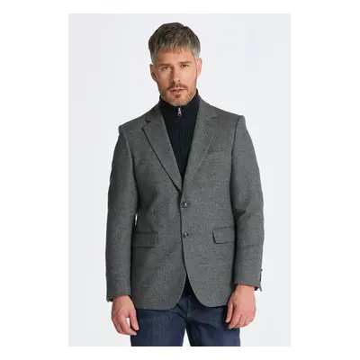 BLEJZR GANT HERRINGBONE SUIT BLAZER BLACK 84682260