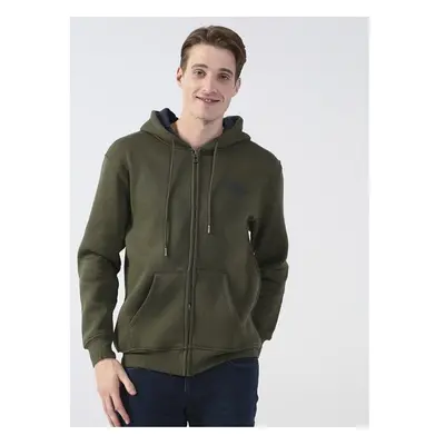 Pánská mikina kapucí Lee Cooper v barvě khaki 231 Lcm 241023 Pauls 91334960