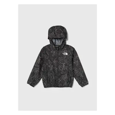 Dětská bunda The North Face NEVER STOP HOODED WINDWALL JACKET šedá 91546087