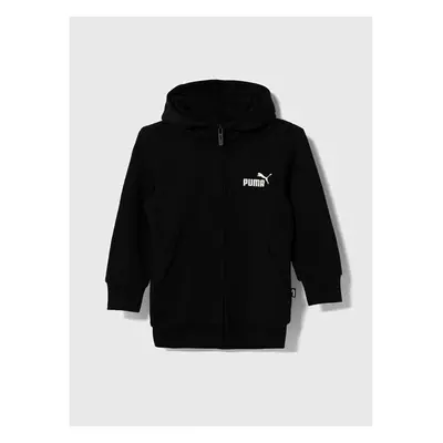 Dětská mikina Puma ESS Small Logo Full-Zip Hoodie TR G černá barva, s 84228945