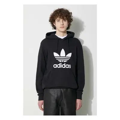 Bavlněná mikina adidas Originals Classics Trefoil Hoodie pánská, černá 87204275