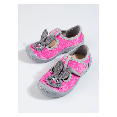 Slippers for a girl on velcro pink marbles Shelvt 91231675