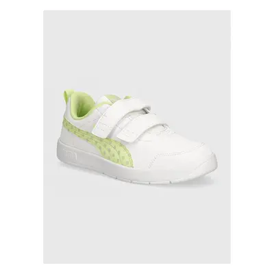 Dětské sneakers boty Puma Courtflex V3 Dotty zelená barva, 398758 95882843