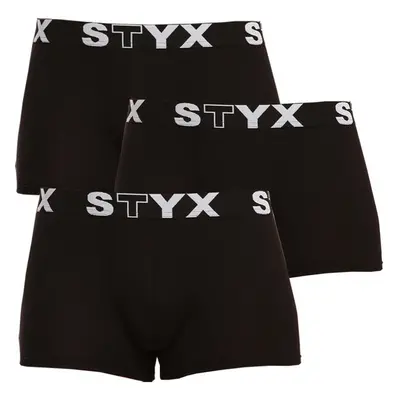 3PACK pánské boxerky Styx sportovní guma černé (G9606060) 65126429