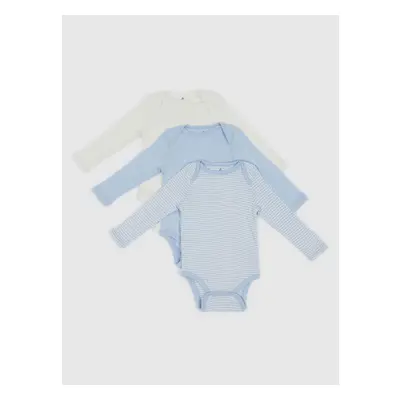 GAP Baby body s dlouhým rukávem, 3ks - Kluci 91361726