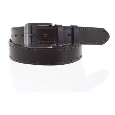 Penny Belts Hnědý kožený pánský opasek GERARD