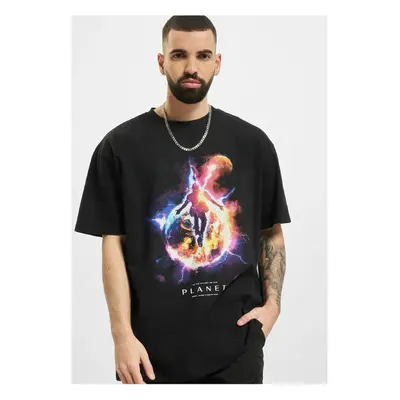 Mister Tee Černé tričko Electric Planet Oversize 87559836