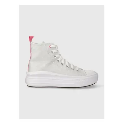 Dětské tenisky Converse stříbrná barva 89639047