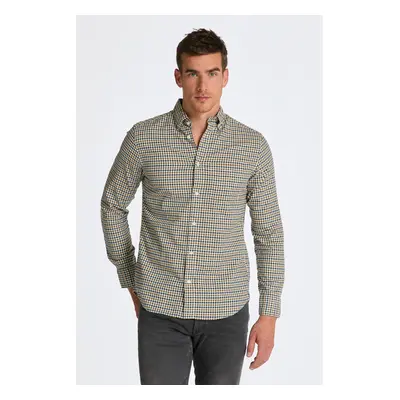 KOŠILE GANT REG TWILL MICRO MULTI CHECK SHIRT EGGSHELL 84606378