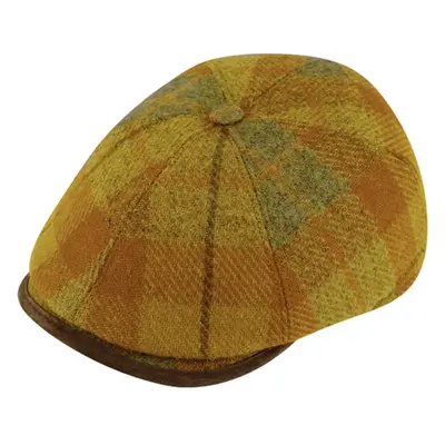 Pánská kostkovaná vlněná bekovka - Fiebig - Harris Tweed Hatteras 86368899