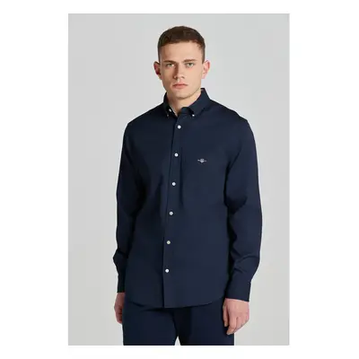 KOŠILE GANT REG HONEYCOMB TEXTURE SHIRT EVENING BLUE 91881731