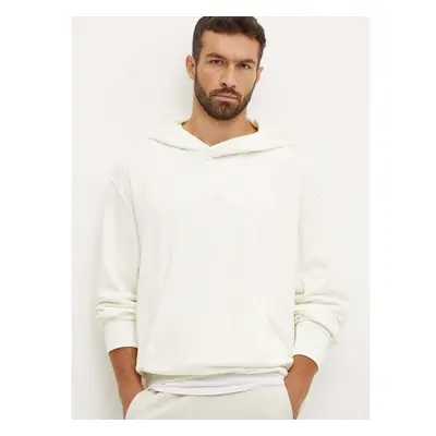 Bavlněná mikina adidas All SZN pánská, béžová barva, s kapucí, s 96044523