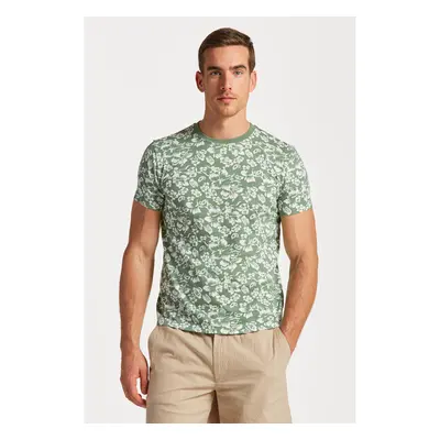 TRIČKO GANT FLORAL PRINT T-SHIRT KALAMATA GREEN 77192847