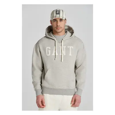 MIKINA GANT HEATHER GRAPHIC HOODIE GREY MELANGE 89451254