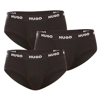 3PACK pánské slipy HUGO černé (50469763 001) 80937786