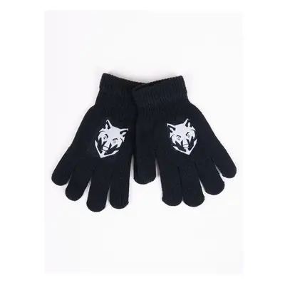 Yoclub Kidss Boys Five-Finger Gloves With Reflector RED-0237C-AA50-001 74836539