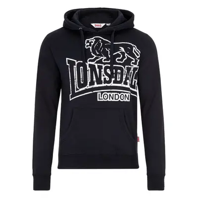 Lonsdale Mens hooded sweatshirt slim fit 76419711