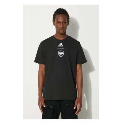 Bavlněné tričko adidas Afc Szn Tee černá barva, s potiskem, JI9435 96020803