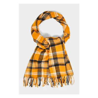 ŠÁLA GANT CHECK WOVEN SCARF DK MUSTARD ORANGE 87466275