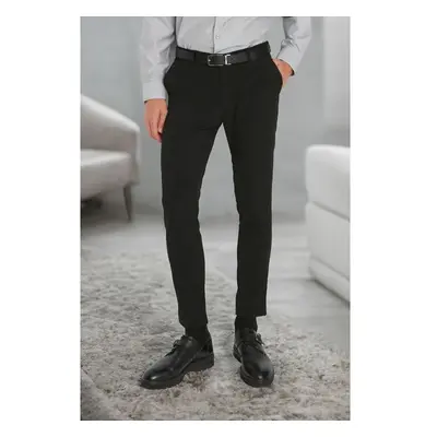 Trendyol černé slim fit italské chino kalhoty 91354157