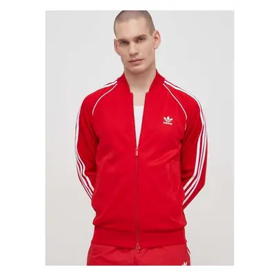 Mikina adidas Originals pánská, červená barva, s aplikací 87957855