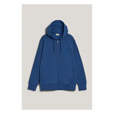 MIKINA GANT REG TONAL SHIELD FULL ZIP HOODIE RICH BLUE 92707381