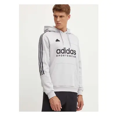 Mikina adidas Tiro pánská, šedá barva, s kapucí, s potiskem, IW5939 95178139