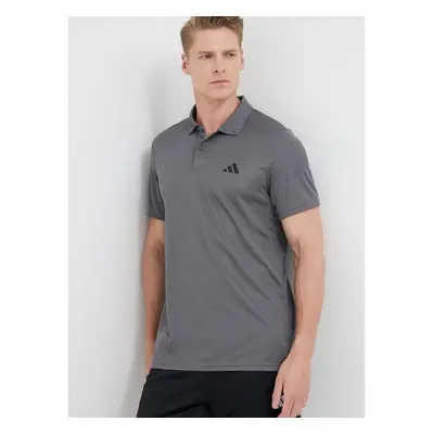 Tréninkové polo tričko adidas Performance Train Essentials šedá barva 83073992