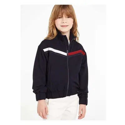 Dětská mikina Tommy Hilfiger tmavomodrá barva, s aplikací 84461009