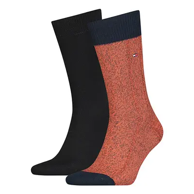 Tommy Hilfiger Socks - TH MEN SOCK 2P MOULINE Black, Orange 95273063