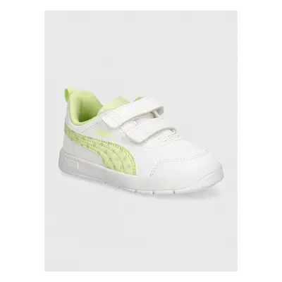 Dětské sneakers boty Puma Courtflex V3 Dotty žlutá barva, 398759 95882408