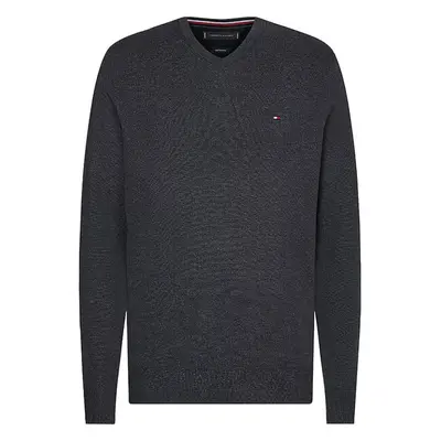 Tommy Hilfiger Sweater - CORE COTTON-SILK VNECK grey 95272261