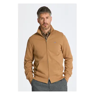 MIKINA GANT REG SHIELD FULL ZIP SWEAT WARM KHAKI 84606145