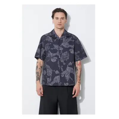 Bavlněná košile Neil Barrett Boxy Bold Flowers Print Short Sleeve 92094628