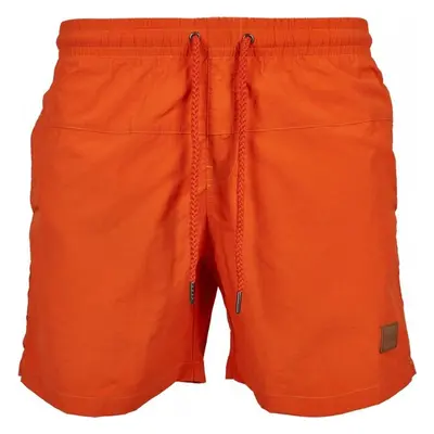 Pánské koupací kraťasy Urban Classics Block Swim Shorts - rust orange 60179932