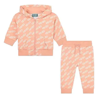 Bavlněná tepláková souprava pro miminka Kenzo Kids růžová barva 87924989