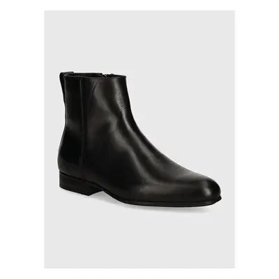 Kožené boty Calvin Klein HM0HM01501 pánské, černá barva, BOOT W ZIP 94828566