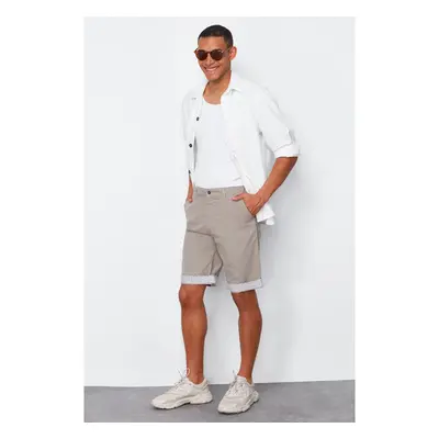 Trendyol Stone Color Regular Fit Double Leg Gabardine Shorts 91295348