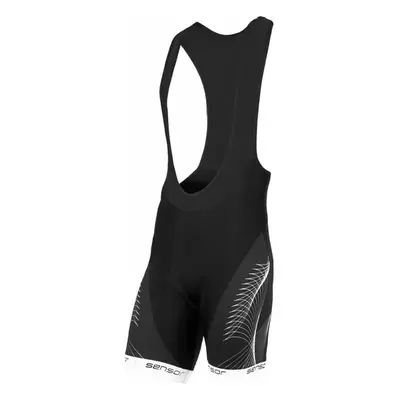 Pánské cyklistické kraťasy Sensor Cyklo Team Up Bibshort Black/White 91929832