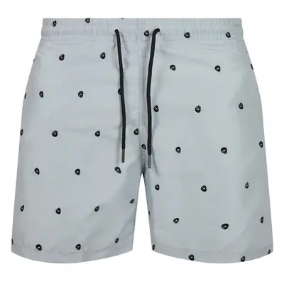 URBAN CLASSICS Embroidery Swim Shorts - skull/lightasphalt/black 80998245