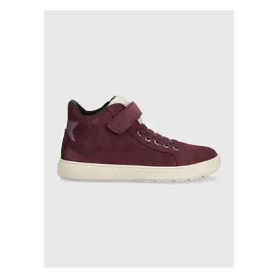 Dětské semišové sneakers boty Geox J36HYC 022BH J THELEVEN WPF fialová 85107779