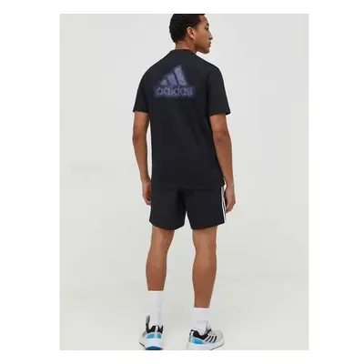 Bavlněné tričko adidas černá barva, s aplikací, IN6229 88486528