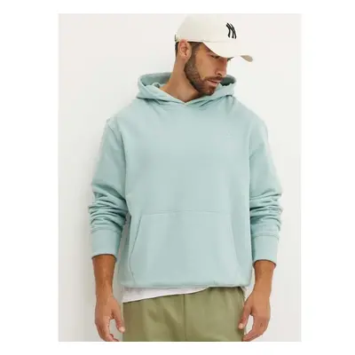 Bavlněná mikina adidas Originals pánská, zelená barva, s kapucí, 95942532