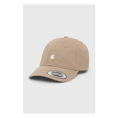 Bavlněná baseballová čepice Carhartt WIP Madison Logo Cap béžová barva 88121538