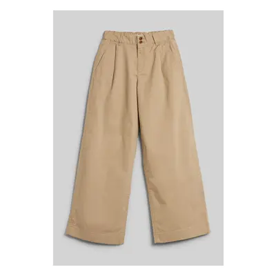 KALHOTY GANT BOX PLEAT CHINO PANTS DARK KHAKI 89383139