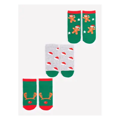 Yoclub Kidss Childrens Christmas 3Pack Socks SKA-X013B-AA00 75797844