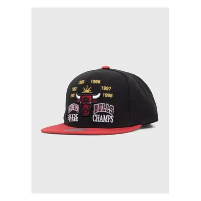 Kšiltovka Mitchell&Ness x Chicago Bulls černá barva, s aplikací 87188691