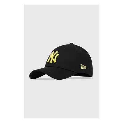 Bavlněná baseballová čepice New Era NEW YORK YANKEES černá barva, s 90598447